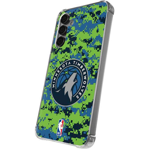NBA Minnesota Timberwolves Digi Camo Galaxy S24 Plus Clear Case